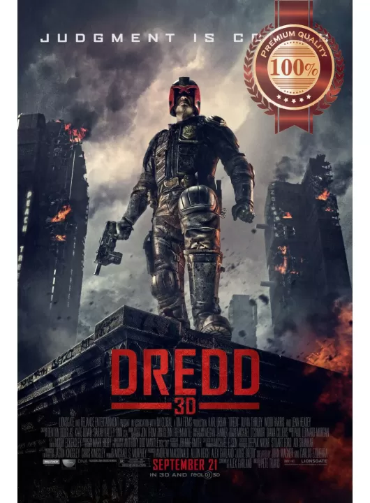 DREDD 3D 2012 ORIGINAL OFFICIAL CINEMA MOVIE FILM PRINT PREMIUM POSTER DREDD 3D 2012 ORIGINAL OFFICIAL CINEMA MOVIE FILM PRINT PREMIUM POSTER