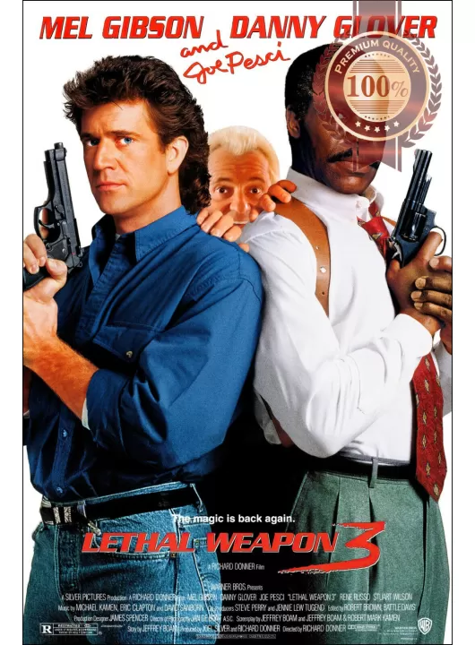 LETHAL WEAPON 3 III 1992 90s ORIGINAL OFFICIAL CINEMA MOVIE PRINT PREMIUM POSTER LETHAL WEAPON 3 III 1992 90s ORIGINAL OFFICIAL CINEMA MOVIE PRINT PREMIUM POSTER