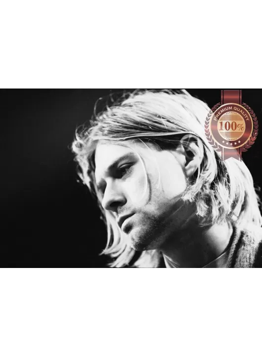 KURT COBAIN MUSICAN NIRVANA SIDE PORTRAIT FACE PHOTO PRINT PREMIUM POSTER