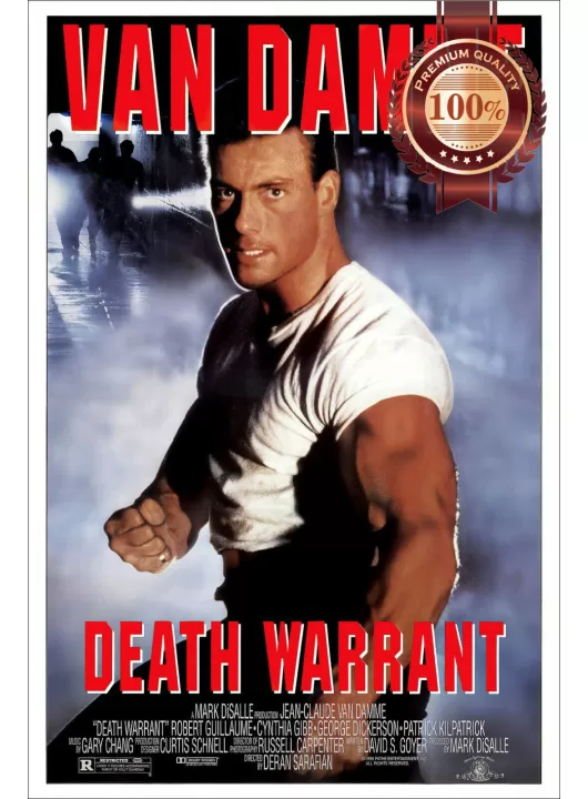 DEATH WARRANT 1990 90s ORIGINAL OFFICIAL CINEMA MOVIE PRINT PREMIUM POSTER DEATH WARRANT 1990 90s ORIGINAL OFFICIAL CINEMA MOVIE PRINT PREMIUM POSTER