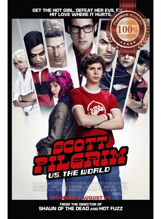 SCOTT PILGRIM VS THE WORLD 2010 OFFICIAL CINEMA MOVIE FILM PRINT PREMIUM POSTER SCOTT PILGRIM VS THE WORLD 2010 OFFICIAL CINEMA MOVIE FILM PRINT PREMIUM POSTER