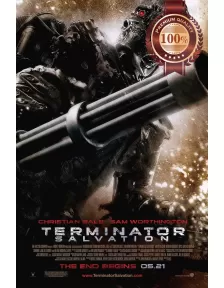 TERMINATOR SALVATION 2009 ROBOT WITH GUN ORIGINAL MOVIE FILM PRINT PREMIUM POSTER