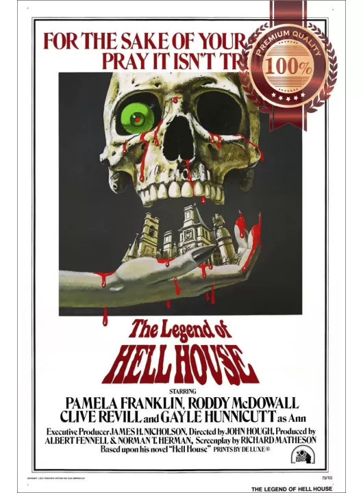THE LEGEND OF HELL HOUSE 70s ORIGINAL CINEMA FILM MOVIE PRINT PREMIUM POSTER