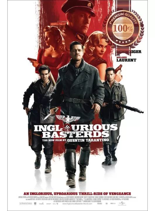 INGLOURIOUS BASTERDS BASTARDS 2009 TARANTINO ORIGINAL MOVIE PRINT PREMIUM POSTER