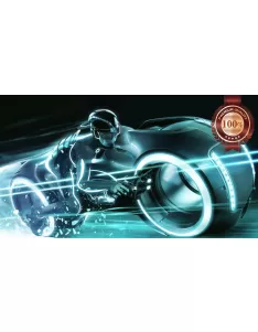 TRON LEGACY MOVIE FILM LIGHT CYCLE BIKE RIDER WALL ART PRINT PREMIUM POSTER