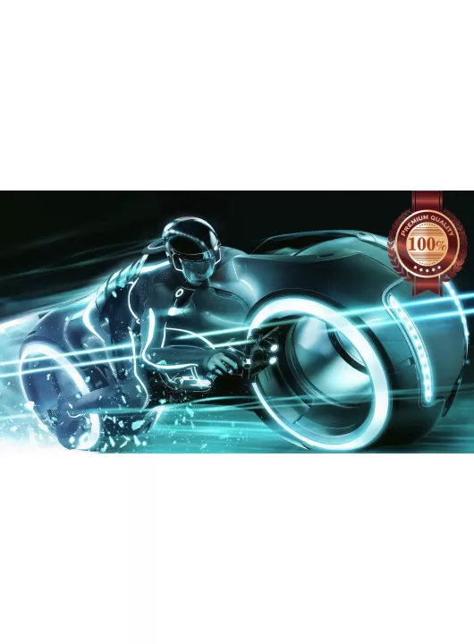 TRON LEGACY MOVIE FILM LIGHT CYCLE BIKE RIDER WALL ART PRINT PREMIUM POSTER