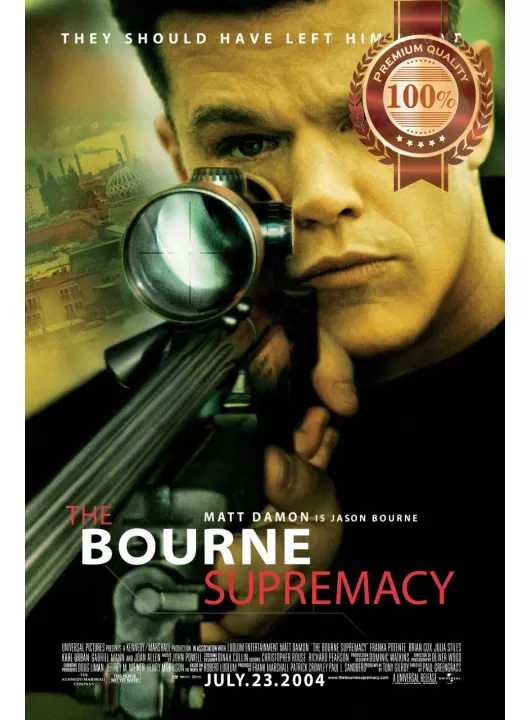 THE BOURNE SUPREMACY ORIGINAL 2004 MOVIE FILM CINEMA PRINT PREMIUM POSTER THE BOURNE SUPREMACY ORIGINAL 2004 MOVIE FILM CINEMA PRINT PREMIUM POSTER