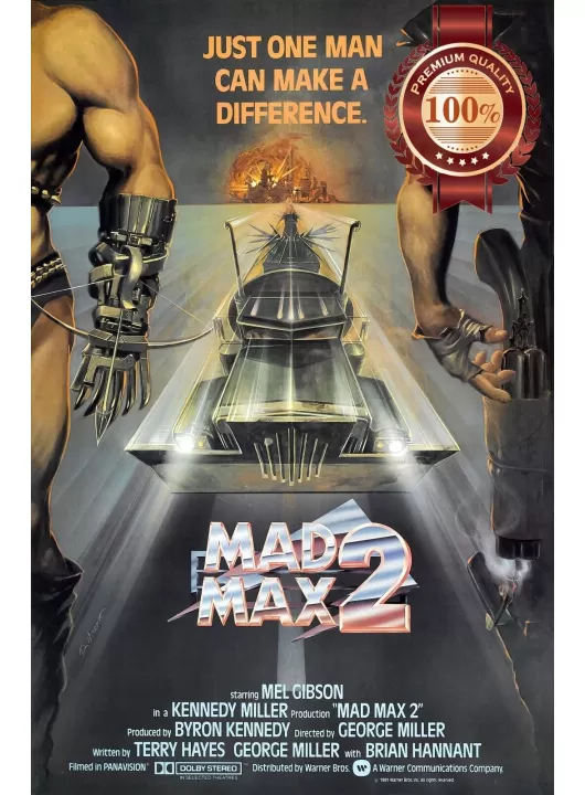 MAD MAX 2 1981 CLASSIC MEL GIBSON ORIGINAL OFFICIAL MOVIE PRINT PREMIUM POSTER MAD MAX 2 1981 CLASSIC MEL GIBSON ORIGINAL OFFICIAL MOVIE PRINT PREMIUM POSTER