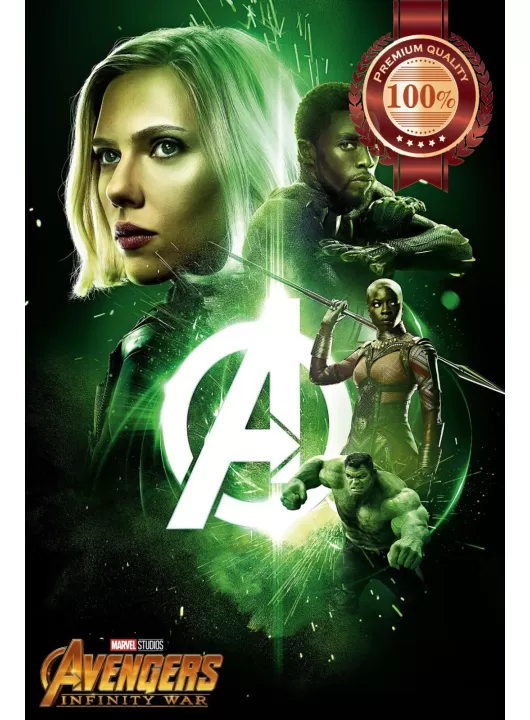 INFINITY WAR HEROES GREEN AVENGERS CINEMA MOVIE FILM PRINT PREMIUM POSTER