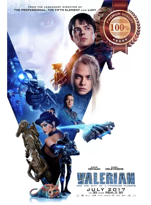 VALERIAN AND THE CITY OF A THOUSAND PLANETS FILM CINEMA PRINT PREMIUM POSTER