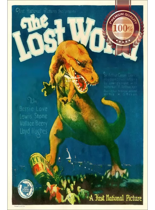 THE LOST WORLD 1925 20s ORIGINAL OFFICIAL CINEMA MOVIE PRINT PREMIUM POSTER THE LOST WORLD 1925 20s ORIGINAL OFFICIAL CINEMA MOVIE PRINT PREMIUM POSTER