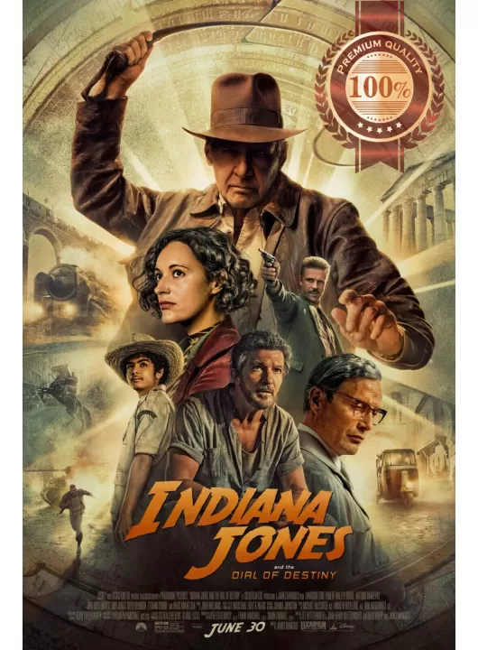 INDIANA JONES AND THE DIAL OF DESTINY 5 V2 ART CINEMA MOVIE PRINT PREMIUM POSTER INDIANA JONES AND THE DIAL OF DESTINY 5 V2 ART CINEMA MOVIE PRINT PREMIUM POSTER