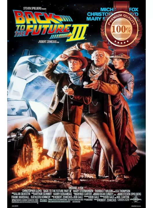 BACK TO THE FUTURE 3 1990 90s III THREE MOVIE ORIGINAL CLASSIC PRINT PREMIUM POSTER