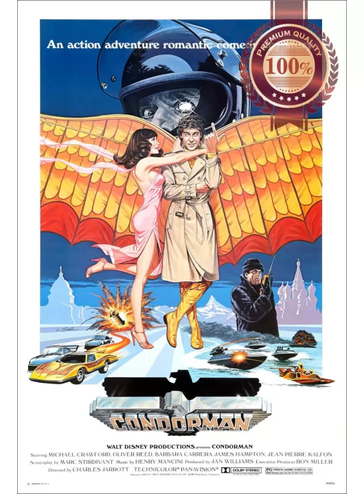 CONDORMAN 1981 80s ORIGINAL CINEMA MOVIE FILM PRINT PREMIUM POSTER