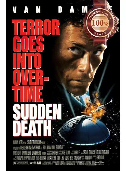 SUDDEN DEATH 1995 90s VAN DAMME ORIGINAL OFFICIAL MOVIE PRINT PREMIUM POSTER SUDDEN DEATH 1995 90s VAN DAMME ORIGINAL OFFICIAL MOVIE PRINT PREMIUM POSTER