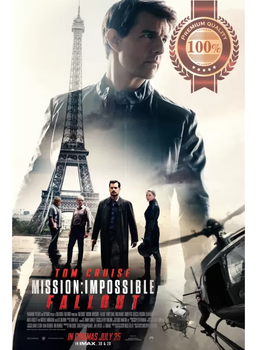 MISSION IMPOSSIBLE FALLOUT 2018 OFFICIAL CINEMA FILM MOVIE PRINT PREMIUM POSTER MISSION IMPOSSIBLE FALLOUT 2018 OFFICIAL CINEMA FILM MOVIE PRINT PREMIUM POSTER