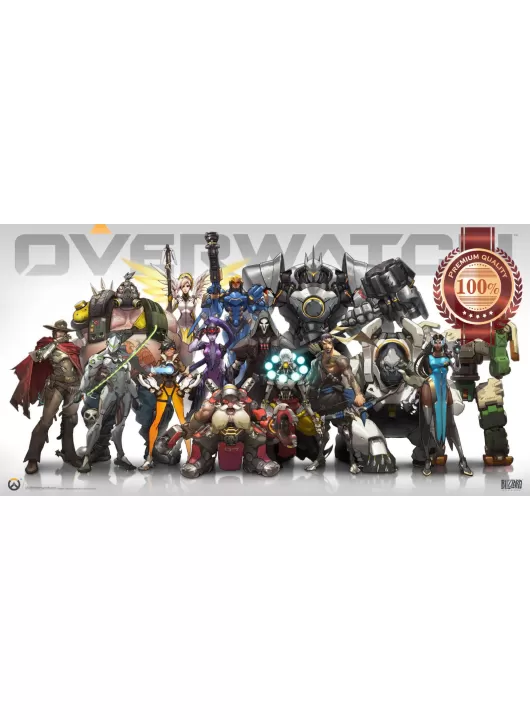 OVERWATCH VIDEO GAME CAST CHARACTERS ART HOME DECOR PRINT - PREMIUM POSTER