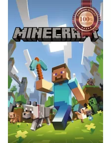 MINECRAFT MINE CRAFT STEVE WITH ANIMALS ORIGINAL ART PRINT PREMIUM POSTER