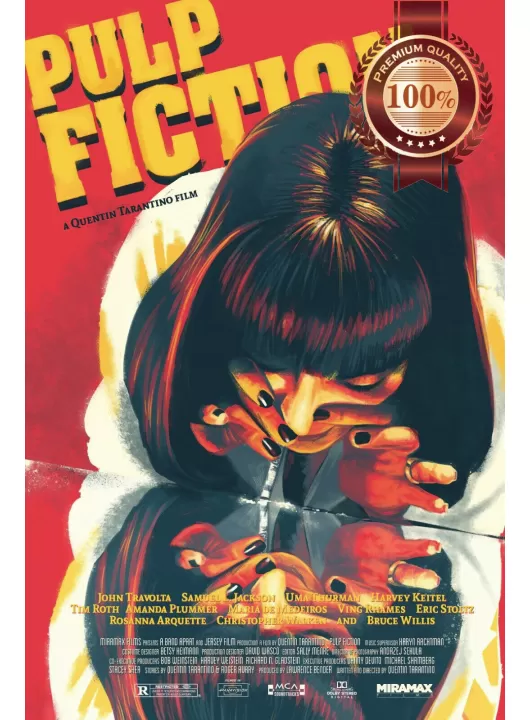 PULP FICTION V2 MIA WALLACE ORIGINAL CINEMA MOVIE ART PRINT PREMIUM POSTER PULP FICTION V2 MIA WALLACE ORIGINAL CINEMA MOVIE ART PRINT PREMIUM POSTER