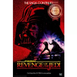 REVENGE OF THE JEDI TEASER 1983 80s STAR WARS CINEMA MOVIE PRINT PREMIUM POSTER