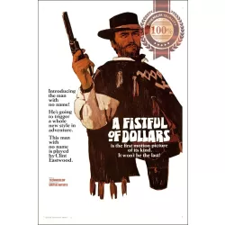 A FISTFUL OF DOLLARS 1964 60s OFFICIAL ORIGINAL CINEMA MOVIE PRINT PREMIUM POSTER