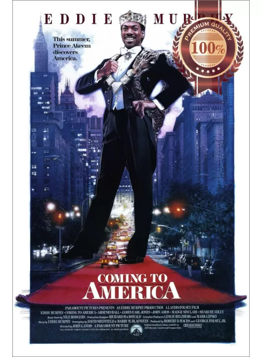 COMING TO AMERICA 1988 80s OFFICIAL ORIGINAL CINEMA MOVIE PRINT PREMIUM POSTER