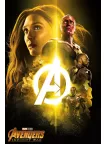 INFINITY WAR HEROES YELLOW AVENGERS CINEMA MOVIE FILM PRINT PREMIUM POSTER