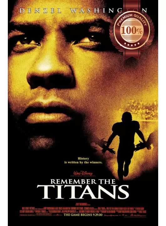 REMEMBER THE TITANS 2000 OFFICIAL ORIGINAL CINEMA MOVIE PRINT PREMIUM POSTER