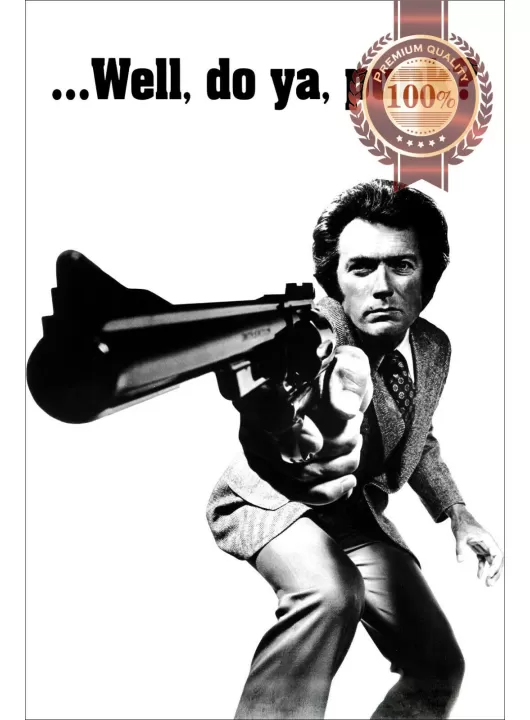 DIRTY HARRY WELL DO YA PUNK ORIGINAL CINEMA MOVIE FILM PRINT PREMIUM POSTER