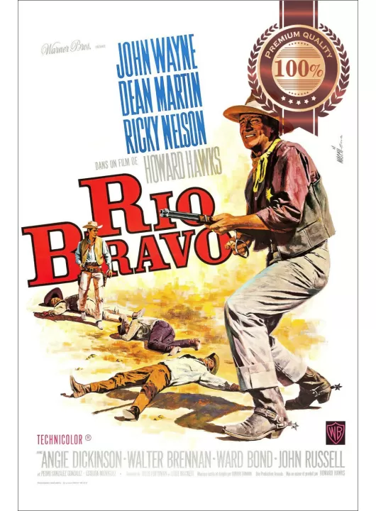 RIO BRAVO JOHN WAYNE 1959 50s ORIGINAL CINEMA MOVIE PRINT PREMIUM POSTER