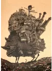 HOWLS MOVING CASTLE SIDE SKETCH STUDIO GHIBLI WALL ART PRINT PREMIUM POSTER