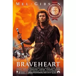 BRAVEHEART MEL GIBSON 1995 90s WAR ORIGINAL FILM MOVIE PRINT PREMIUM POSTER