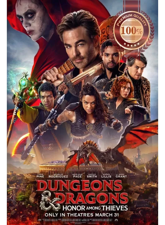 DUNGEONS AND DRAGONS HONOR AMONG THIEVES OFFICIAL CINEMA MOVIE PREMIUM POSTER