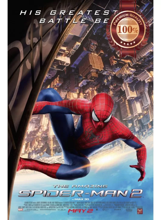 THE AMAZING SPIDER-MAN 2 2014 TWO II OFFICIAL CINEMA MOVIE FILM PRINT PREMIUM POSTER THE AMAZING SPIDER-MAN 2 2014 TWO II OFFICIAL CINEMA MOVIE FILM PRINT PREMIUM POSTER