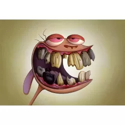 REN FROM REN AND STIMPY FUNNY TEETH SMILE WALL ART PRINT PREMIUM POSTER