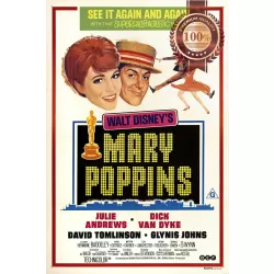 MARY POPPINS 1964 60s ORIGINAL OFFICIAL CINEMA MOVIE FILM PRINT PREMIUM POSTER