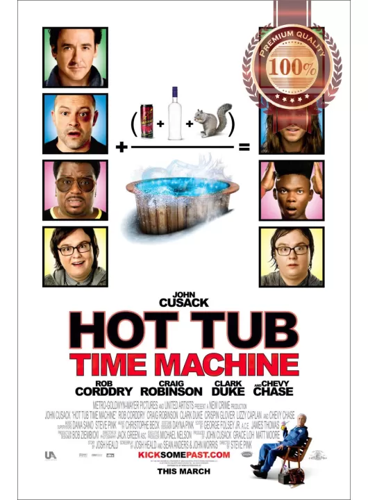 HOT TUB TIME MACHINE 2010 CINEMA ORIGINAL MOVIE PRINT PREMIUM POSTER HOT TUB TIME MACHINE 2010 CINEMA ORIGINAL MOVIE PRINT PREMIUM POSTER