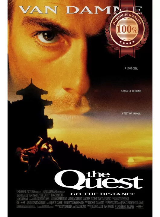 THE QUEST 1996 90s VAN DAMME ORIGINAL OFFICIAL MOVIE PRINT PREMIUM POSTER THE QUEST 1996 90s VAN DAMME ORIGINAL OFFICIAL MOVIE PRINT PREMIUM POSTER