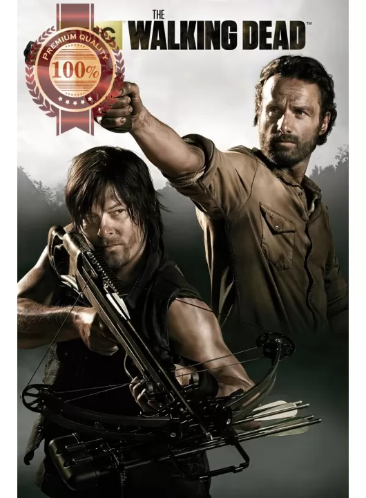 THE WALKING DEAD RICK GRIMES & DARYL DIXON TV SERIES SHOW PRINT PREMIUM POSTER THE WALKING DEAD RICK GRIMES & DARYL DIXON TV SERIES SHOW PRINT PREMIUM POSTER