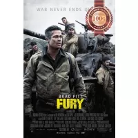 FURY BRAD PITT WAR ORIGINAL 2014 CINEMA FILM MOVIE PRINT PREMIUM POSTER