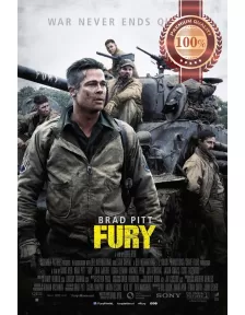 FURY BRAD PITT WAR ORIGINAL 2014 CINEMA FILM MOVIE PRINT PREMIUM POSTER
