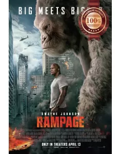 RAMPAGE DWAYNE JOHNSON ORIGINAL 2018 CINEMA FILM MOVIE PRINT PREMIUM POSTER
