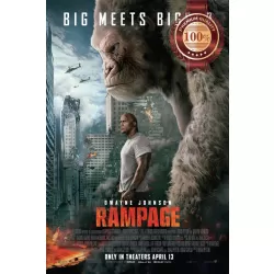 RAMPAGE DWAYNE JOHNSON ORIGINAL 2018 CINEMA FILM MOVIE PRINT PREMIUM POSTER