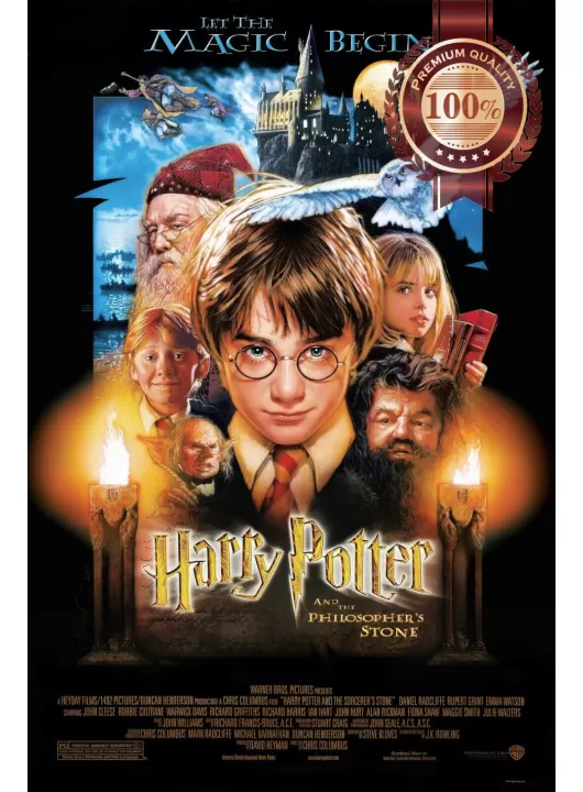 HARRY POTTER AND THE PHILOSOPHER'S STONE OFFICIAL MOVIE PRINT PREMIUM POSTER HARRY POTTER AND THE PHILOSOPHER'S STONE OFFICIAL MOVIE PRINT PREMIUM POSTER