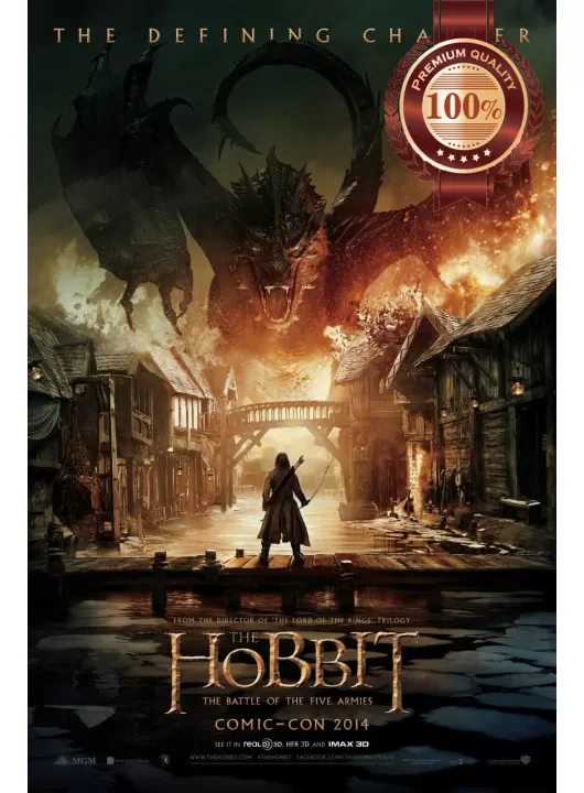 THE HOBBIT BATTLE OF FIVE ARMIES 2014 SMAUG DRAGON CINEMA PRINT PREMIUM POSTER