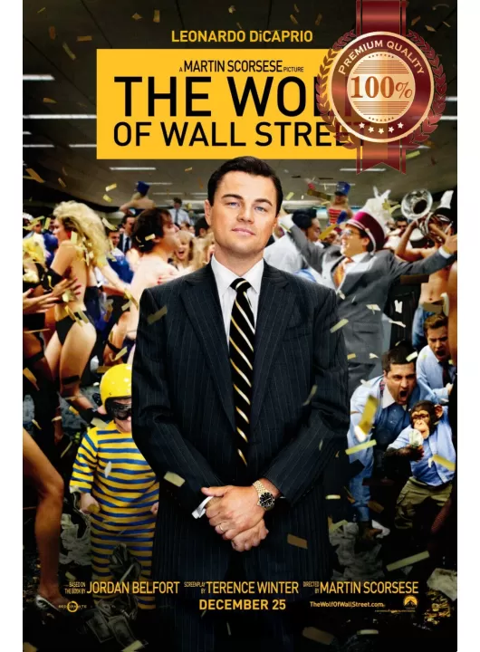 THE WOLF OF WALL STREET OFFICIAL ORIGINAL CINEMA MOVIE PRINT PREMIUM POSTER