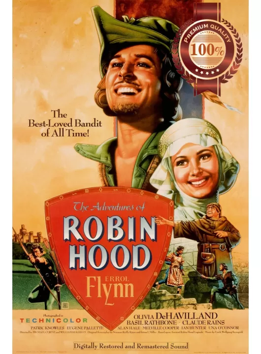 THE ADVENTURES OF ROBIN HOOD ORIGINAL OFFICIAL CINEMA MOVIE PRINT PREMIUM POSTER THE ADVENTURES OF ROBIN HOOD ORIGINAL OFFICIAL CINEMA MOVIE PRINT PREMIUM POSTER