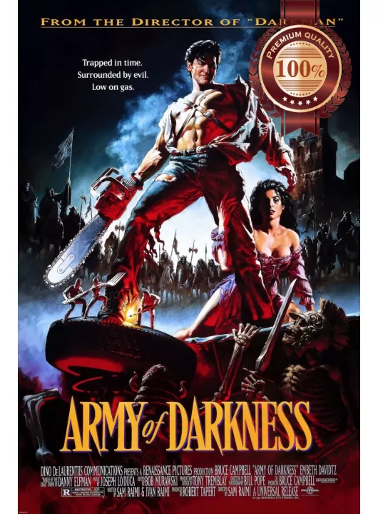 ARMY OF DARKNESS 1992 90s ORIGINAL OFFICIAL MOVIE FILM PRINT PREMIUM POSTER