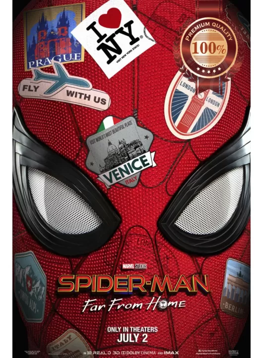 SPIDER-MAN FAR FROM HOME MASK ORIGINAL CINEMA MOVIE PRINT PREMIUM POSTER