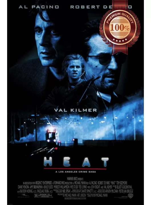HEAT 1995 90s Al Pacino ORIGINAL OFFICIAL CINEMA MOVIE FILM PRINT PREMIUM POSTER